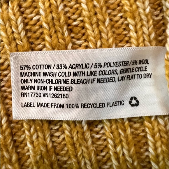 Ava & Viv Mustard  Marled Open Cardigan Sweater - Picture 3 of 6